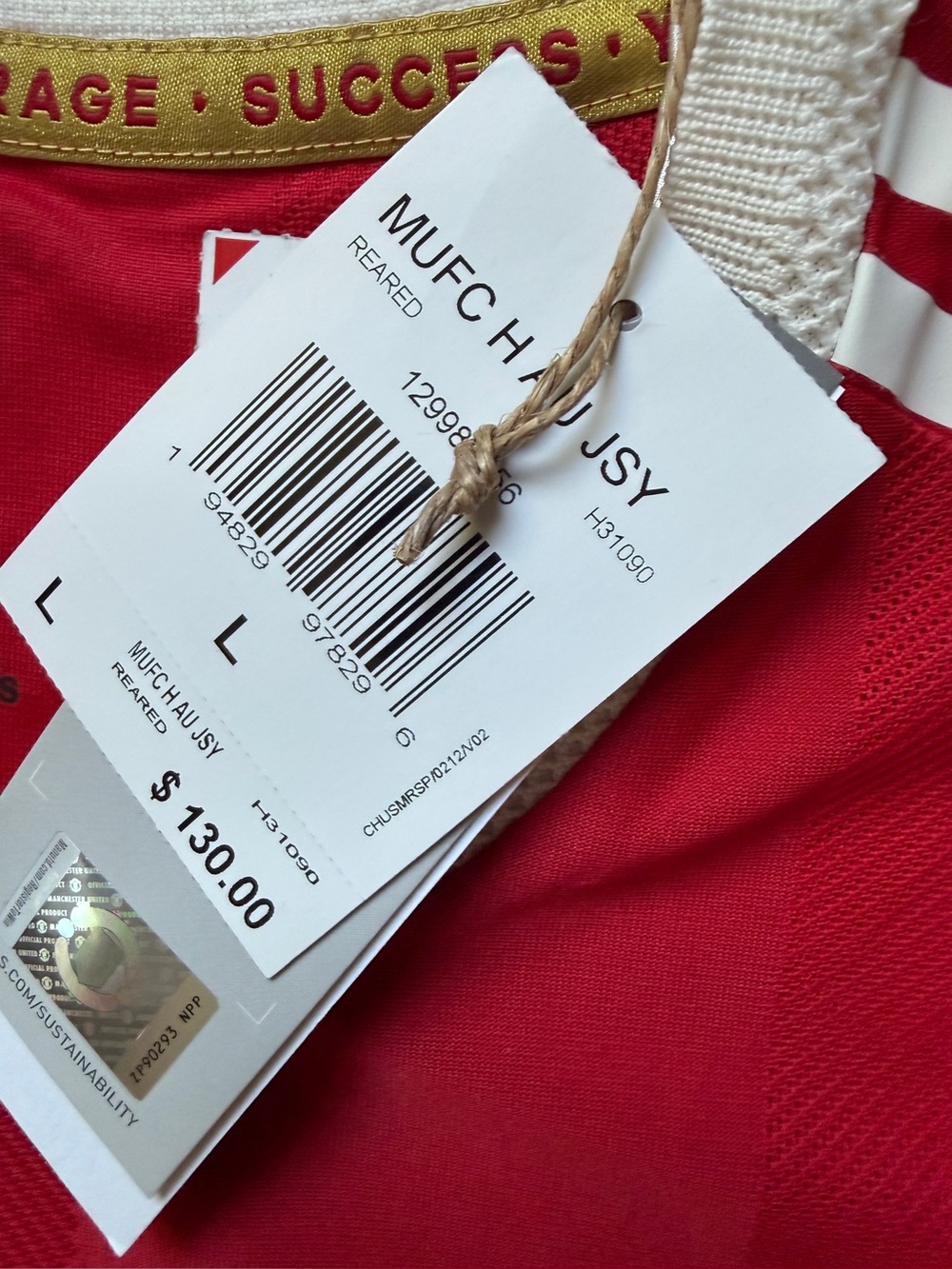 ⚽️🇬🇧 Adidas [L] Manchester United 2021-2022 Home Player Jersey H31090 - Picture 12 of 12